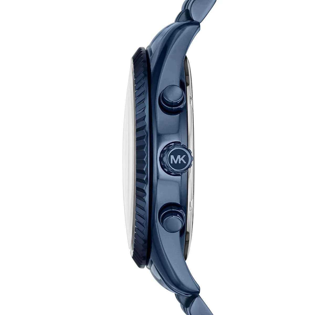 Michael Kors Lexington MK8480 45mm Men's Chronograph Watch – Blue & Silver-Tone Stainless Steel Bracelet