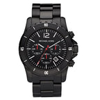 Michael Kors Madison MK8161 45mm Men's Chronograph Watch – Black & Silver-Tone Stainless Steel Bracelet