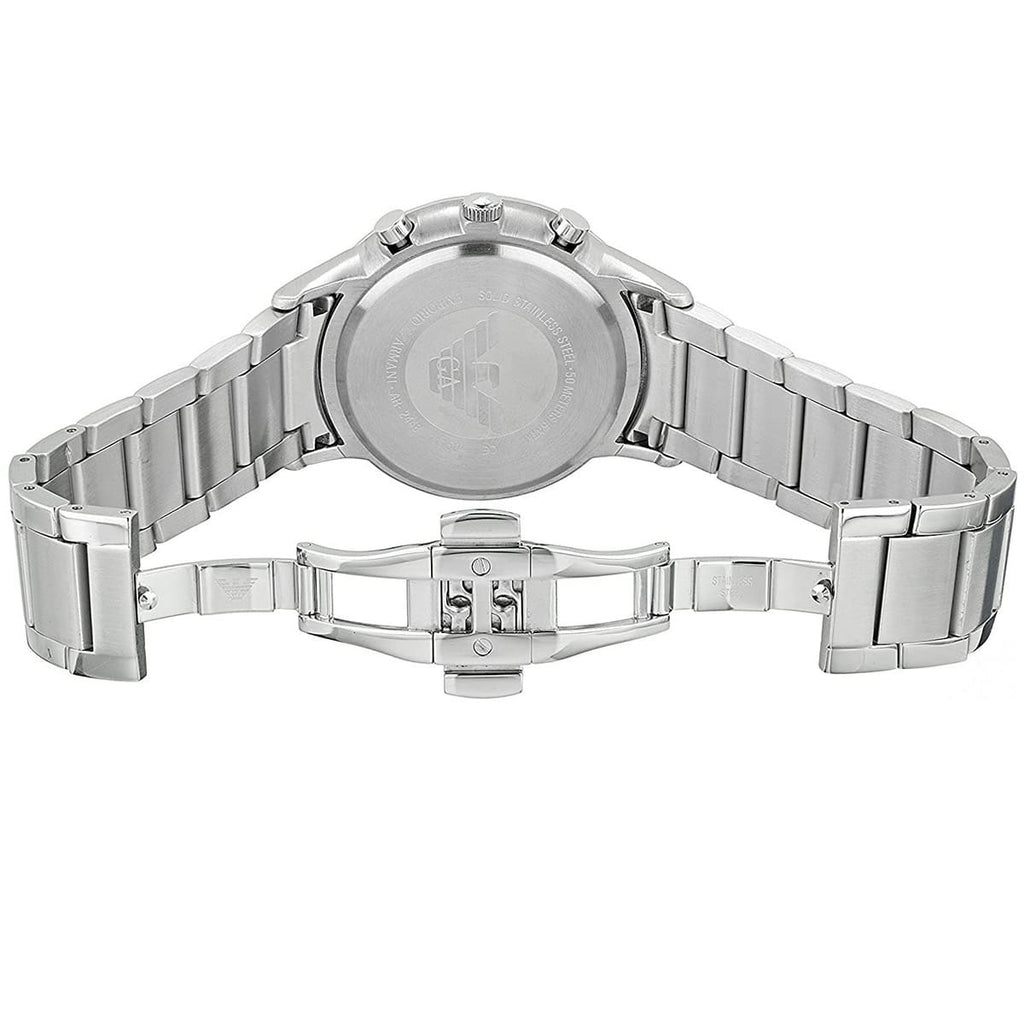Emporio Armani Renato AR2448 43mm Men's Chronograph Watch – Blue & Blue Stainless Steel Bracelet
