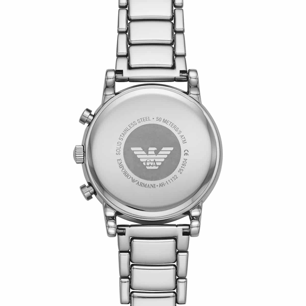 Emporio Armani Luigi AR11132 43mm Men's Chronograph Watch – Blue & Blue Stainless Steel Bracelet