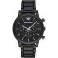 Emporio Armani Luigi AR1895 43mm Men's Chronograph Watch – Black & Black Stainless Steel Bracelet