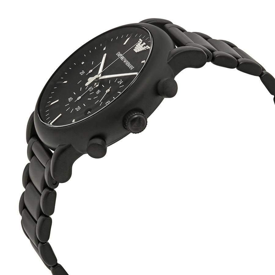 Emporio Armani Luigi AR1895 43mm Men's Chronograph Watch – Black & Black Stainless Steel Bracelet