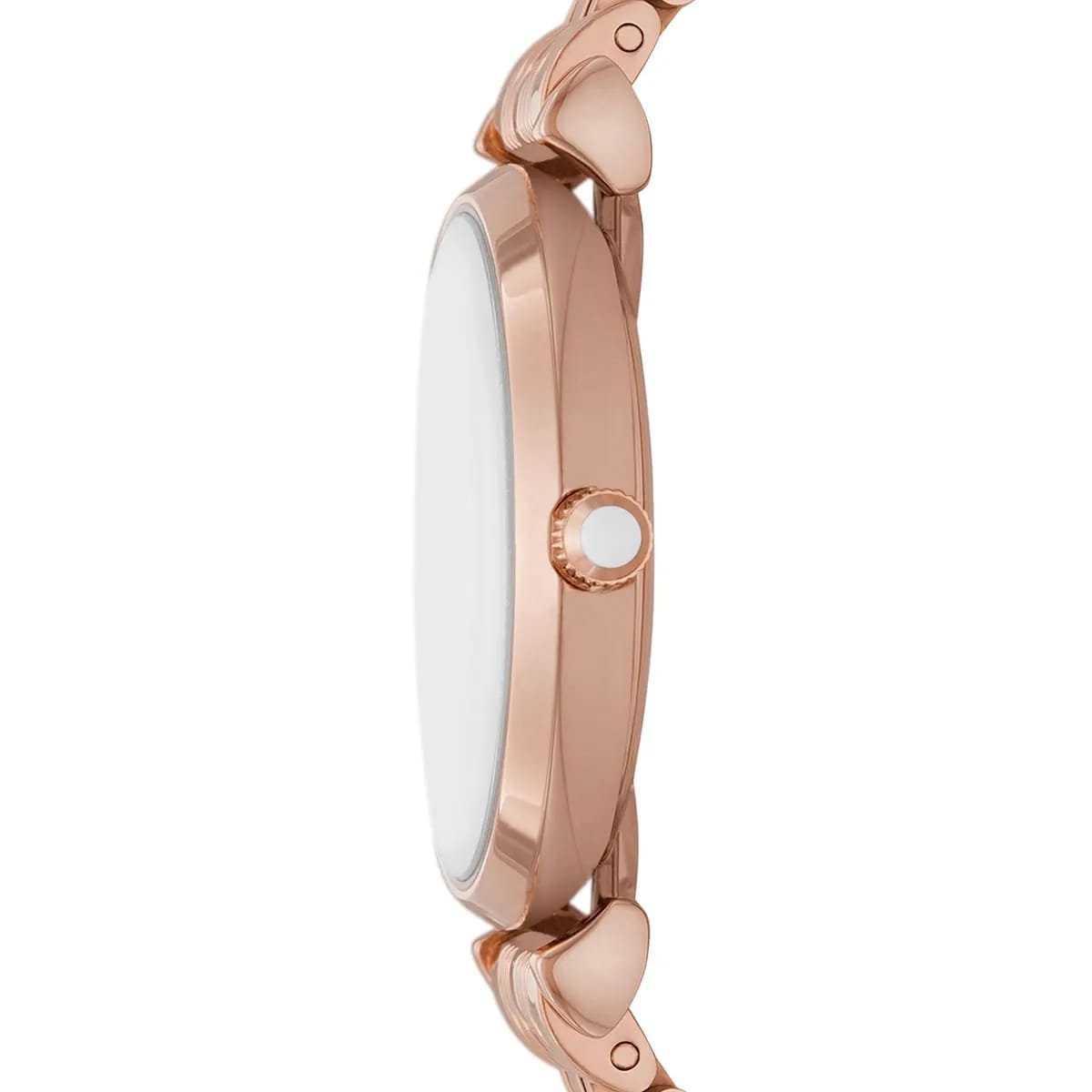 Emporio Armani Gianni T-Bar AR11446 32mm Women's Quartz Watch – Silver Crystal-Set & Rose Gold-Tone Stainless Steel Bracelet