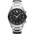 Emporio Armani Tazio AR5980 46mm Men's Chronograph Watch – Black & Black Stainless Steel Bracelet