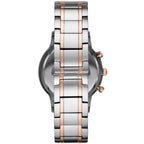 Emporio Armani Renato AR80025 43mm Men's Chronograph Watch – Blue Sunray & Rose Gold Stainless Steel Bracelet