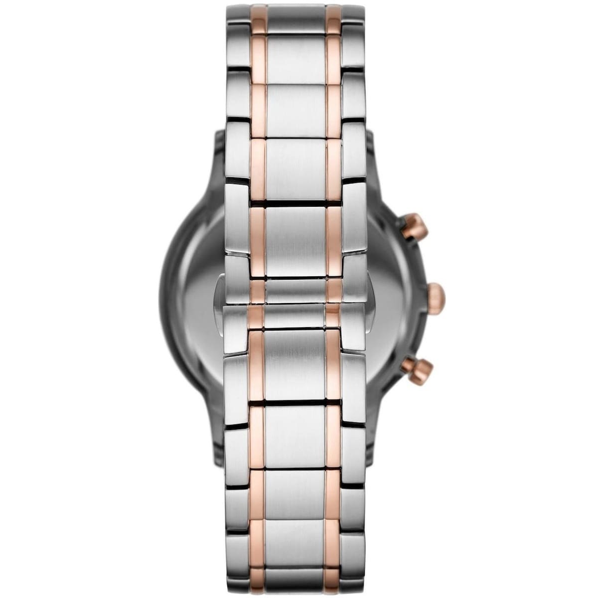 Emporio Armani Renato AR80025 43mm Men's Chronograph Watch – Blue Sunray & Rose Gold Stainless Steel Bracelet