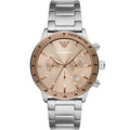 Emporio Armani Mario AR11352 43mm Men's Chronograph Watch – Champagne Sunray & Rose Gold Stainless Steel Bracelet