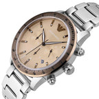 Emporio Armani Mario AR11352 43mm Men's Chronograph Watch – Champagne Sunray & Rose Gold Stainless Steel Bracelet