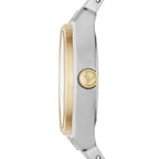 Emporio Armani Federica AR11559 32mm Women's Quartz Watch – Mother-of-Pearl Crystal-Set & Two-Tone Silver and Rose Gold Stainless Steel Bracelet