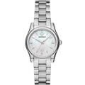 Emporio Armani Federica AR11557 32mm Women's Quartz Watch – Mother-of-Pearl & Silver-Tone Stainless Steel Bracelet