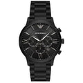 Emporio Armani Giovanni AR11349 43mm Men's Chronograph Watch – Black & Silver-Tone Stainless Steel Bracelet