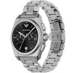 Emporio Armani Federico AR11560 42mm Men's Chronograph Watch – Black Sunray & Black Stainless Steel Bracelet