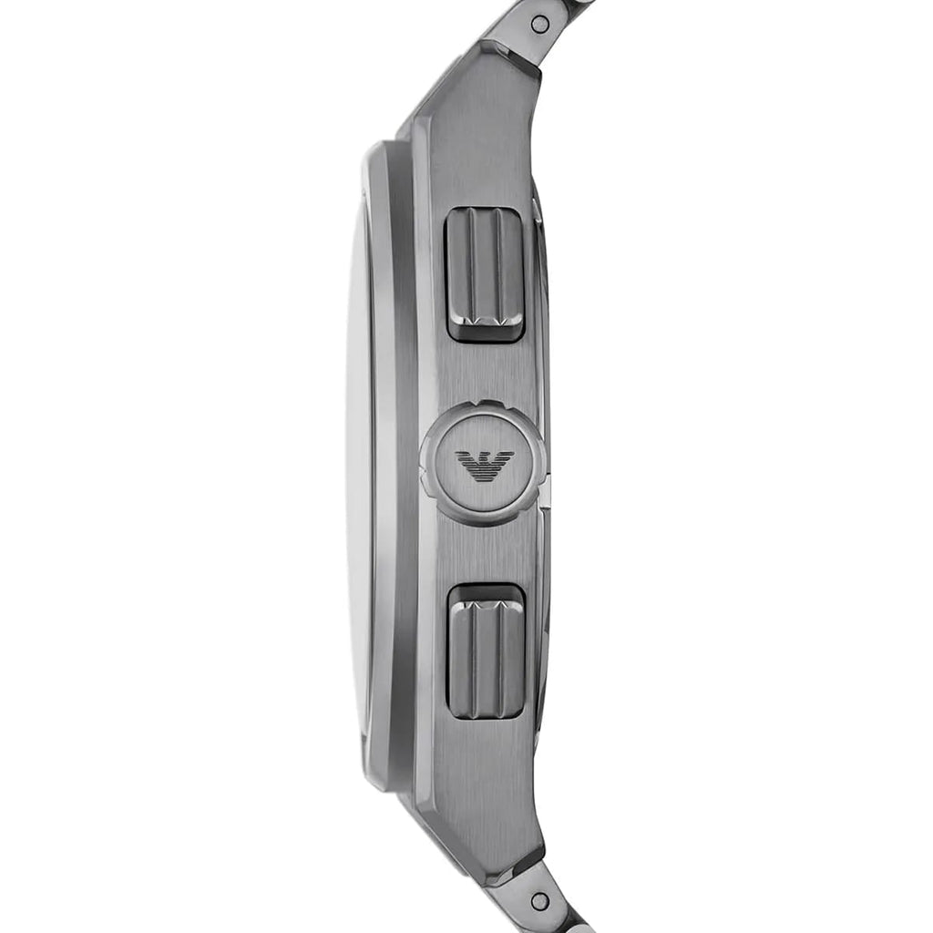 Emporio Armani Federico AR11560 42mm Men's Chronograph Watch – Black Sunray & Black Stainless Steel Bracelet