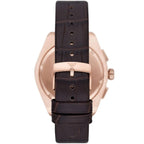 Emporio Armani Federico AR11563 42mm Men's Chronograph Watch – Blue Sunray & Rose Gold Genuine Leather Strap