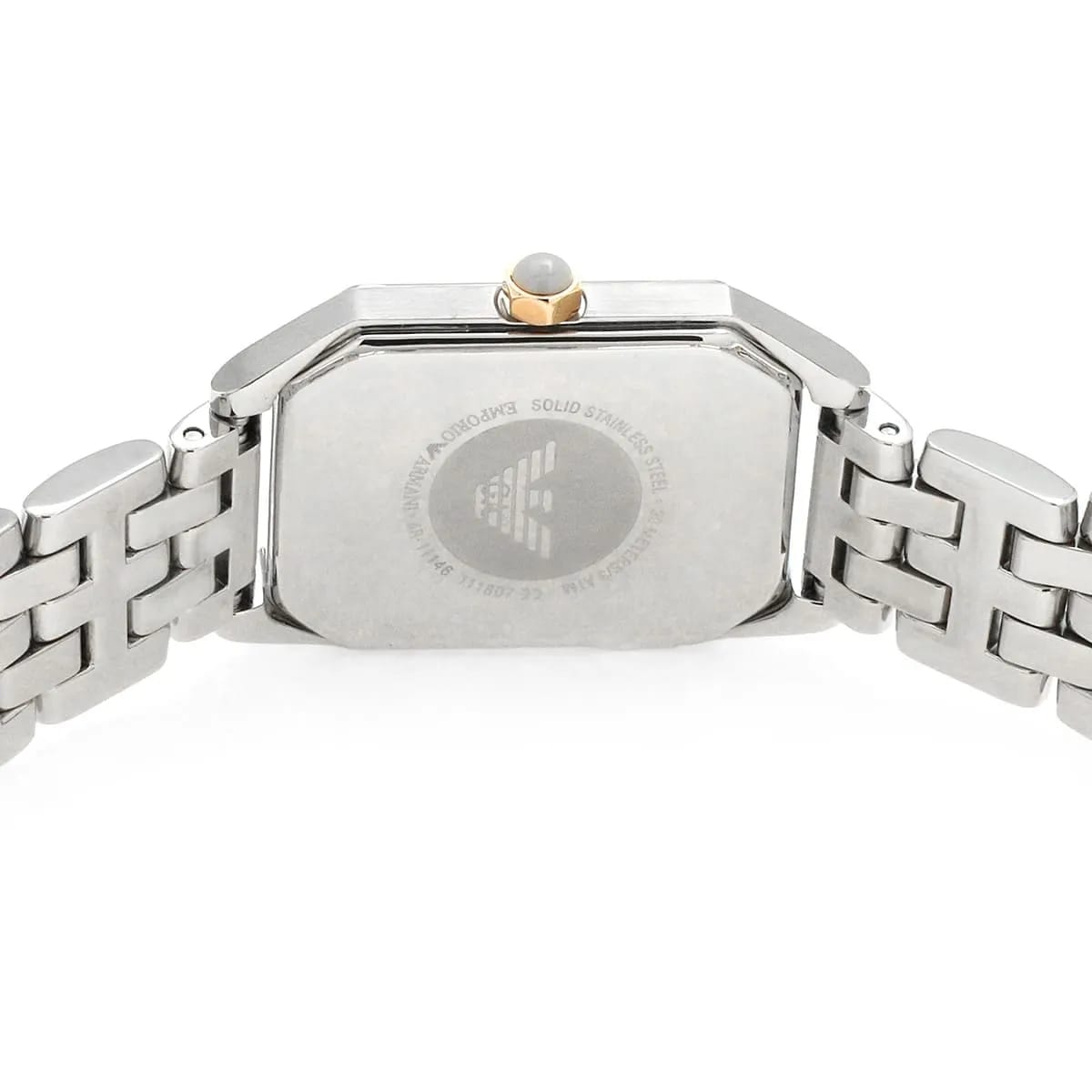 Emporio Armani Gioia AR11146 22mm Women's Quartz Watch – Mother-of-Pearl & Two-Tone Silver and Rose Gold Stainless Steel Bracelet