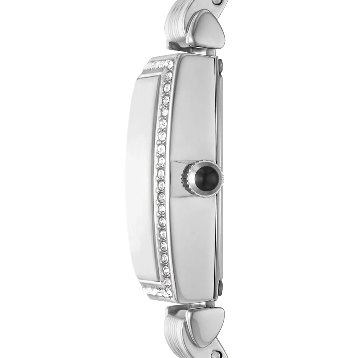 Emporio Armani Gianni T-Bar AR11405 28mm Women's Quartz Watch – Mother-of-Pearl & Silver-Tone Stainless Steel Bracelet