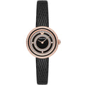 Emporio Armani Rosa AR11493 32mm Women's Quartz Watch – Black & Rose Gold-Tone Genuine Leather Strap