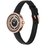 Emporio Armani Rosa AR11493 32mm Women's Quartz Watch – Black & Rose Gold-Tone Genuine Leather Strap