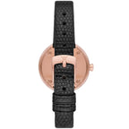 Emporio Armani Rosa AR11493 32mm Women's Quartz Watch – Black & Rose Gold-Tone Genuine Leather Strap