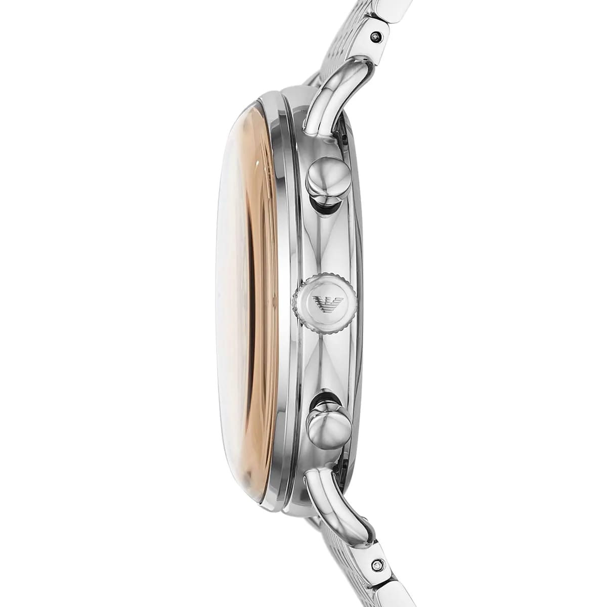 Emporio Armani Aviator AR11239 43mm Men's Chronograph Watch – Champagne Sunray & Rose Gold Stainless Steel Bracelet