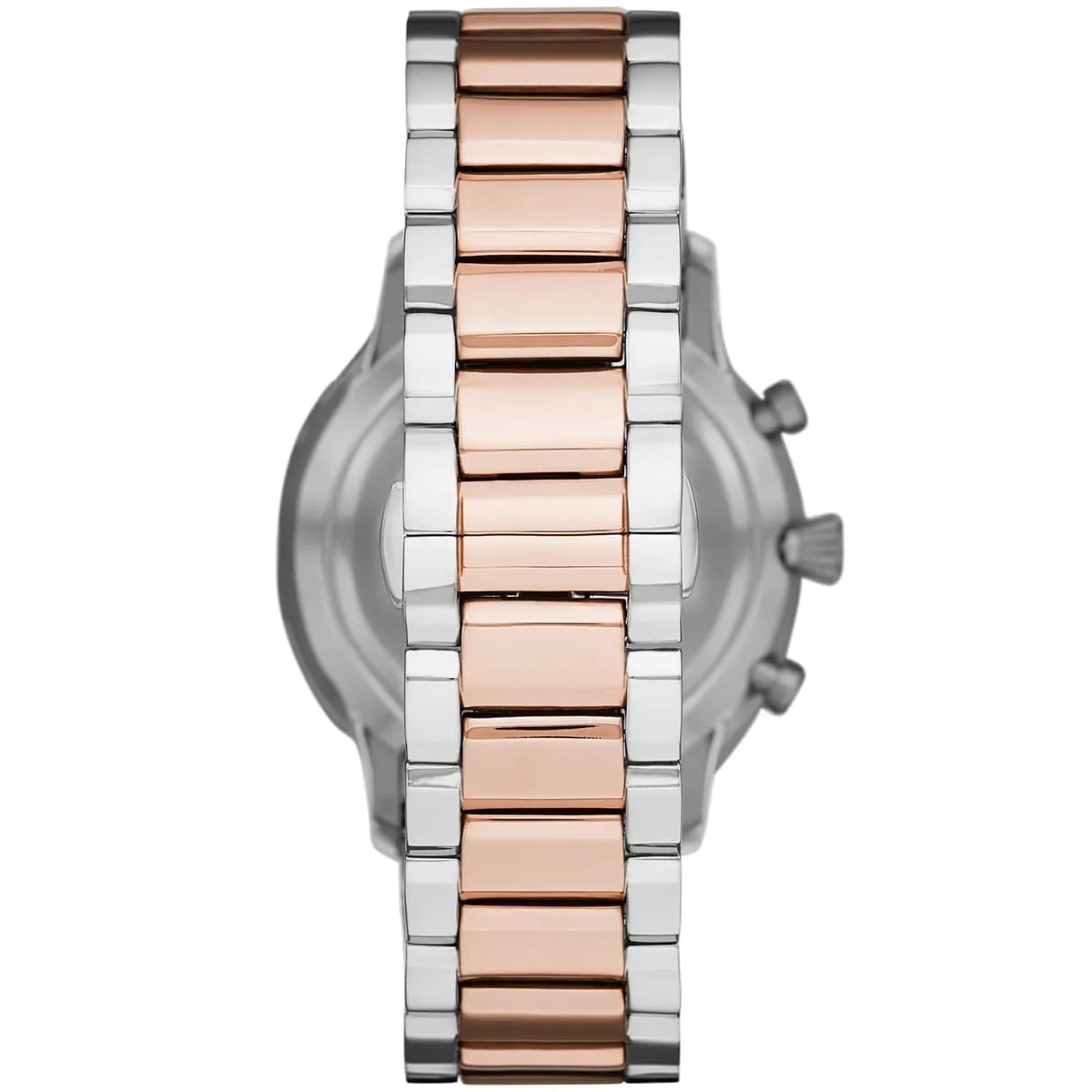 Emporio Armani Giovanni AR11209 43mm Men's Chronograph Watch – White & Rose Gold Stainless Steel Bracelet
