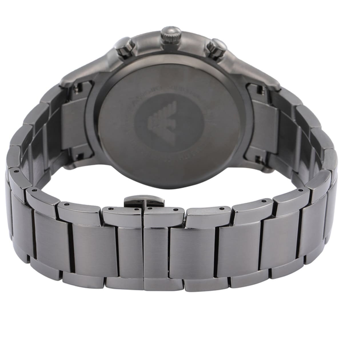Emporio Armani Renato AR11215 43mm Men's Chronograph Watch – Blue Sunray & Gunmetal Stainless Steel Bracelet