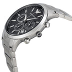 Emporio Armani Renato AR2434 43mm Men's Chronograph Watch – Black & Black Stainless Steel Bracelet