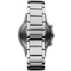 Emporio Armani Renato AR2434 43mm Men's Chronograph Watch – Black & Black Stainless Steel Bracelet