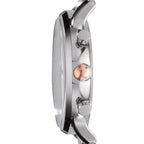 Emporio Armani Gianni AR0399 43mm Men's Chronograph Watch – Silver & Rose Gold Stainless Steel Bracelet