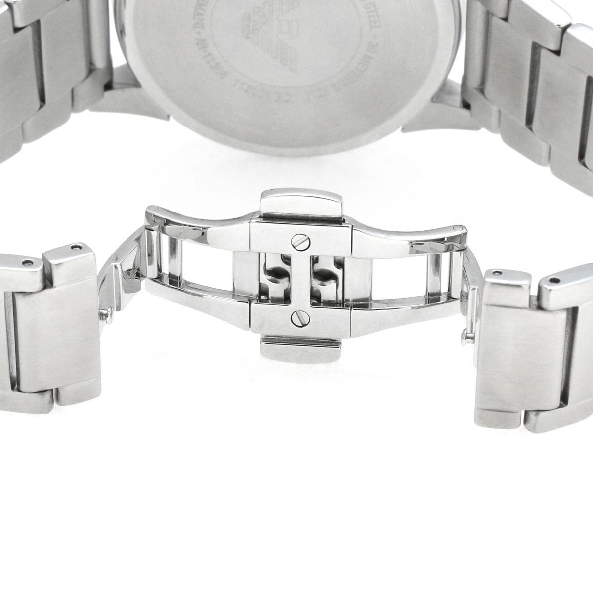 Emporio Armani Signature AR11306 43mm Men's Chronograph Watch – Blue Sunray & Silver-Tone Stainless Steel Bracelet