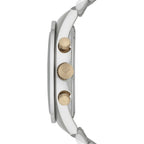Emporio Armani Tazio AR6088 43mm Men's Chronograph Watch – Blue & Two-Tone Stainless Steel Bracelet