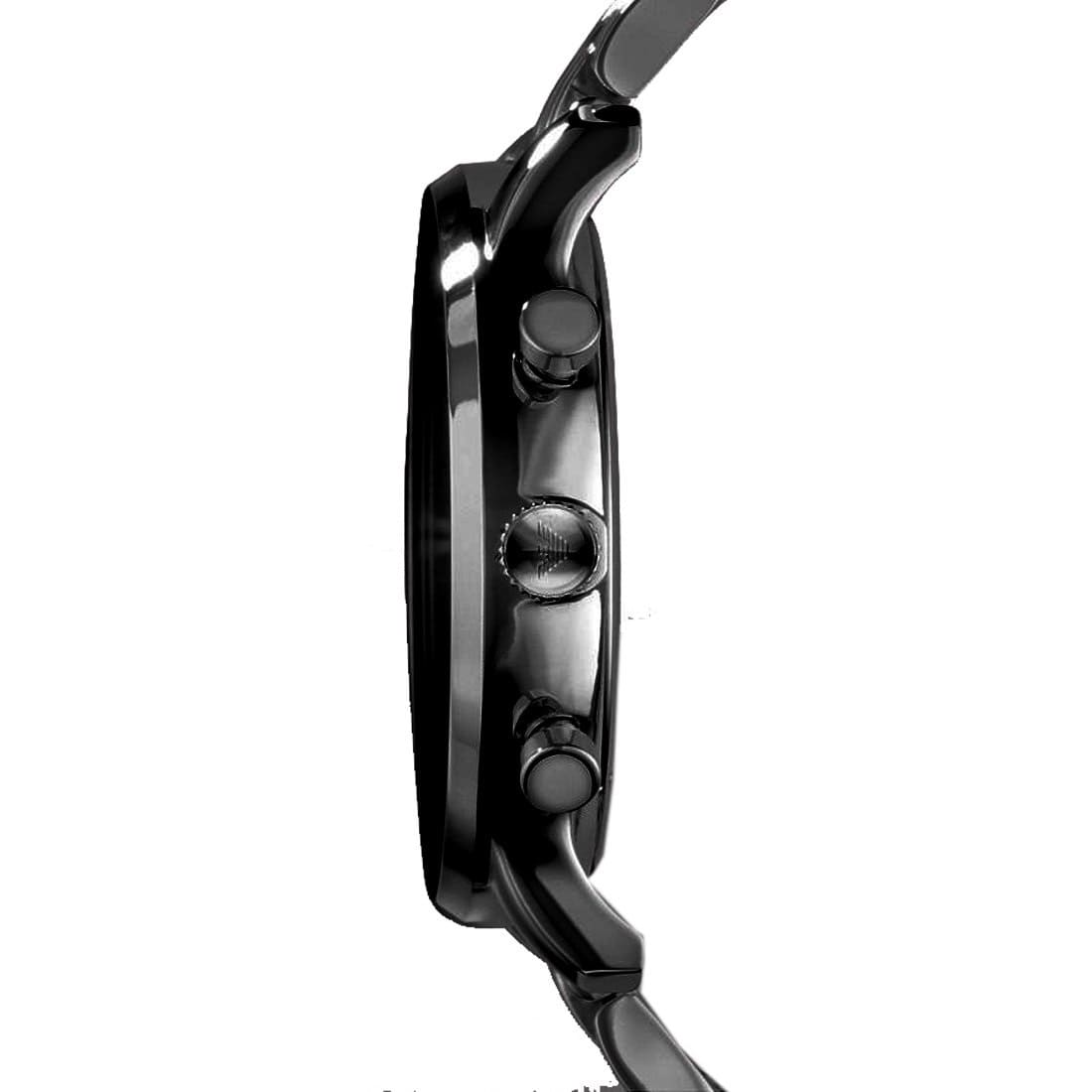 Emporio Armani Retro AR1934 43mm Men's Chronograph Watch – Black & Black Stainless Steel Bracelet