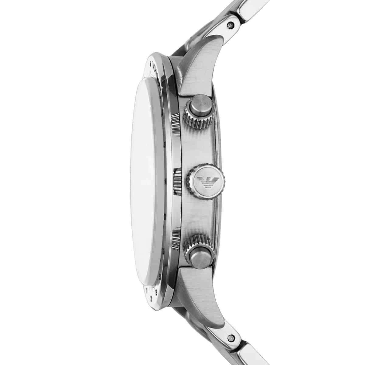 Emporio Armani Mario AR11241 43mm Men's Chronograph Watch – Black & Black Stainless Steel Bracelet