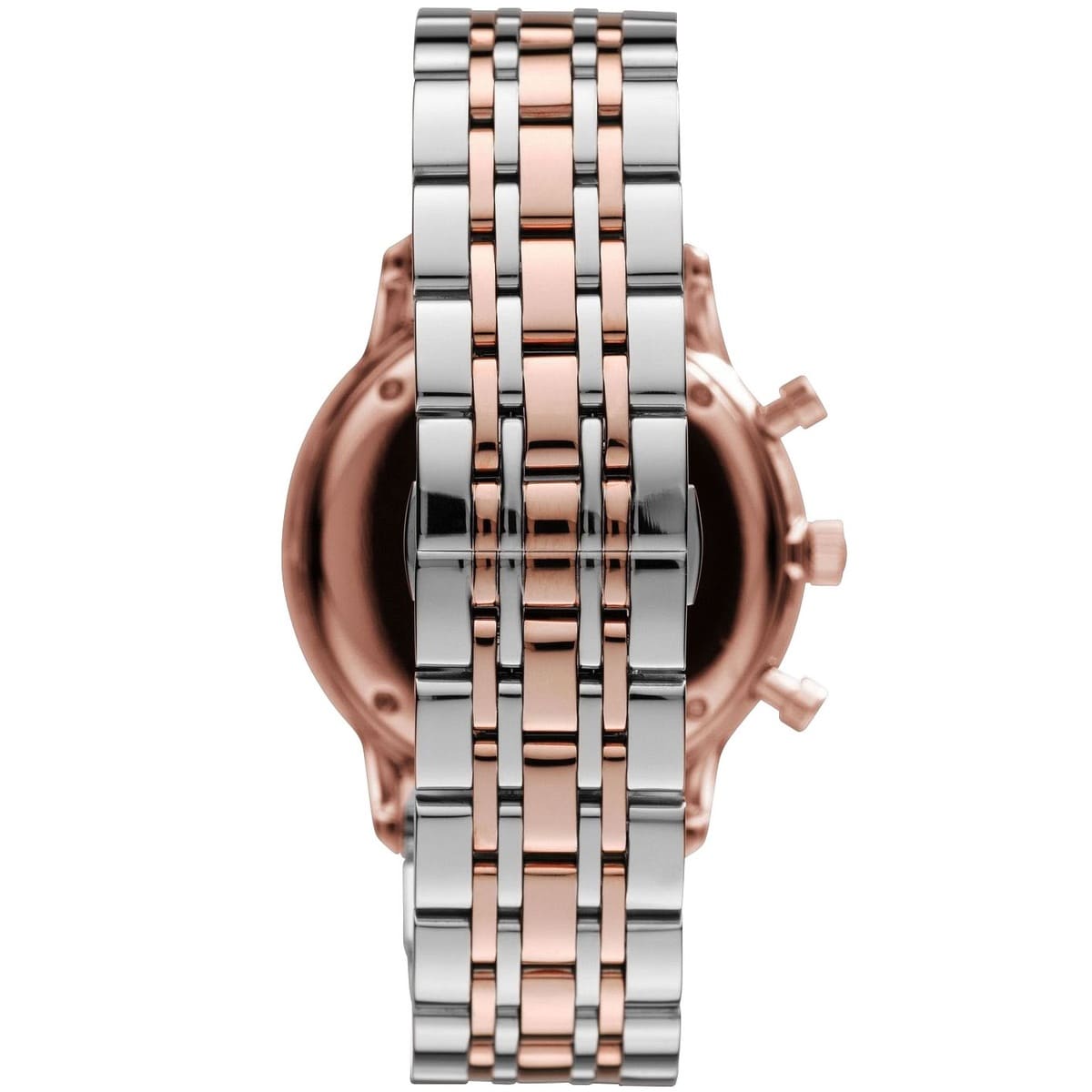 Emporio Armani Gianni AR1721 43mm Men's Chronograph Watch – Grey Sunray & Rose Gold Stainless Steel Bracelet