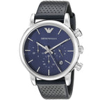 Emporio Armani Luigi AR1736 43mm Men's Chronograph Watch – Blue & Blue Genuine Leather Strap