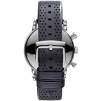 Emporio Armani Luigi AR1736 43mm Men's Chronograph Watch – Blue & Blue Genuine Leather Strap