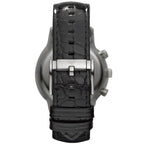 Emporio Armani Renato AR2447 43mm Men's Chronograph Watch – Black & Black Genuine Leather Strap