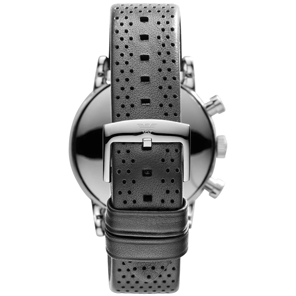 Emporio Armani Luigi AR1735 43mm Men's Chronograph Watch – Grey & Grey Genuine Leather Strap