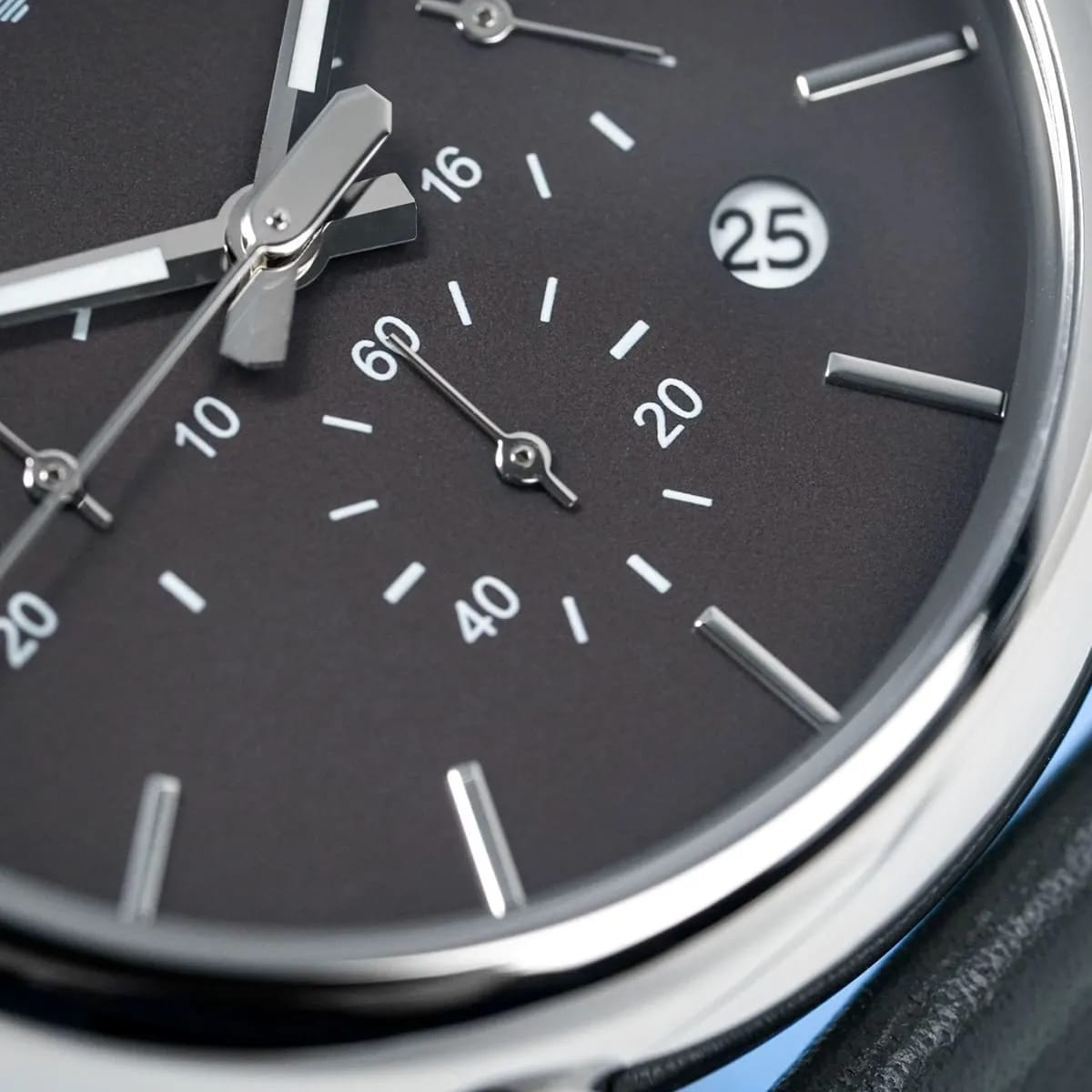 Emporio Armani Luigi AR1735 43mm Men's Chronograph Watch – Grey & Grey Genuine Leather Strap