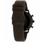 Emporio Armani Gianni AR1932 43mm Men's Chronograph Watch – Grey Sunray & Brown Genuine Leather Strap