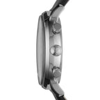 Emporio Armani Gianni AR0397 43mm Men's Chronograph Watch – Black & Black Genuine Leather Strap