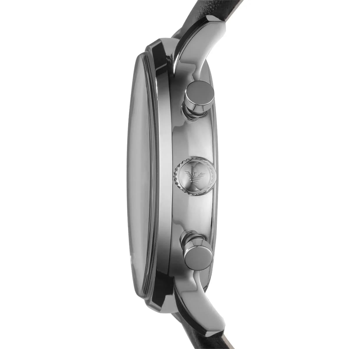 Emporio Armani Gianni AR0397 43mm Men's Chronograph Watch – Black & Black Genuine Leather Strap