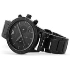 Emporio Armani Mario AR11242 43mm Men's Chronograph Watch – Black & Black Stainless Steel Bracelet
