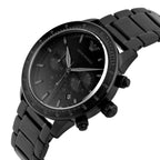 Emporio Armani Mario AR11242 43mm Men's Chronograph Watch – Black & Black Stainless Steel Bracelet