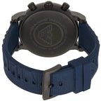 Emporio Armani Luigi AR11023 43mm Men's Chronograph Watch – Black & Blue Silicone Strap