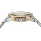 Emporio Armani Diver AR11586 43mm Men's Chronograph Watch – Green & Two-Tone Stainless Steel Bracelet
