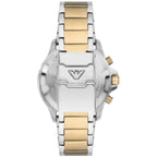 Emporio Armani Diver AR11586 43mm Men's Chronograph Watch – Green & Two-Tone Stainless Steel Bracelet