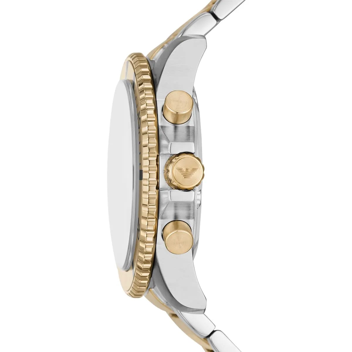 Emporio Armani Diver AR11586 43mm Men's Chronograph Watch – Green & Two-Tone Stainless Steel Bracelet