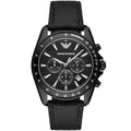 Emporio Armani Sigma AR6131 43mm Men's Chronograph Watch – Black & Black Textile Strap
