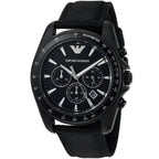 Emporio Armani Sigma AR6131 43mm Men's Chronograph Watch – Black & Black Textile Strap